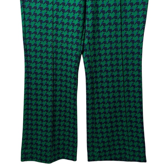 Anthropologie Maeve Margot Kick Flare Pants Houndstooth Stretch Career Comfort M - Picture 4 of 13